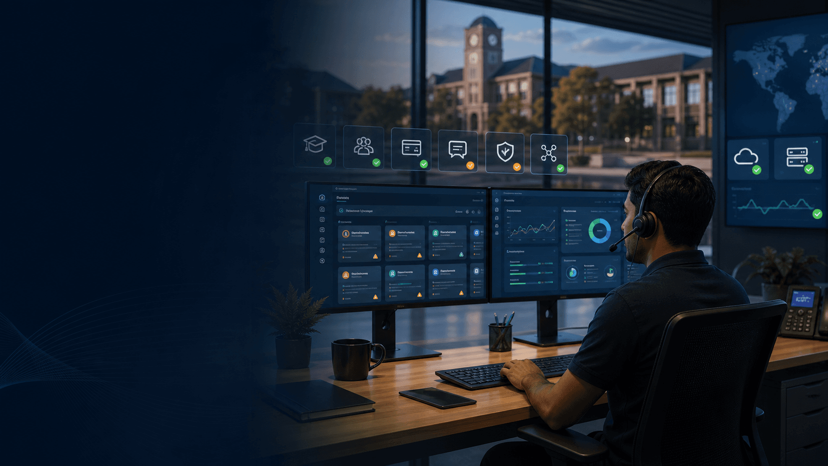 School ERP support operations dashboard